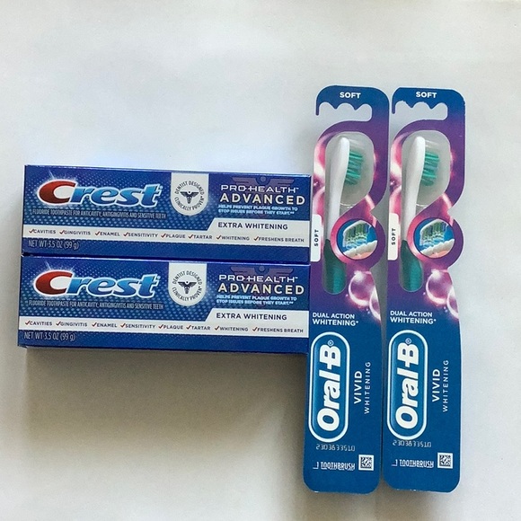 Crest Other Lot Of 4 Oral Care Crest Toothpastes And Oralb